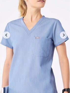 Figs Women's Scrub Set in Heather Indigo colour